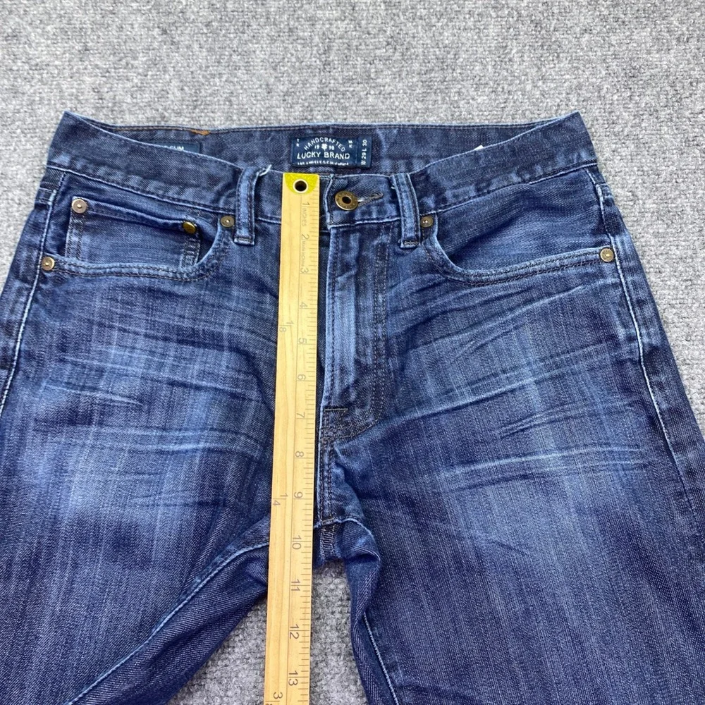 Lucky Brand 121 Heritage Slim Jeans Mens 29x30 Dark Wash Candiani Denim 7M12119